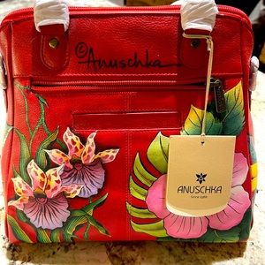 NWT Red Anuschka Bag